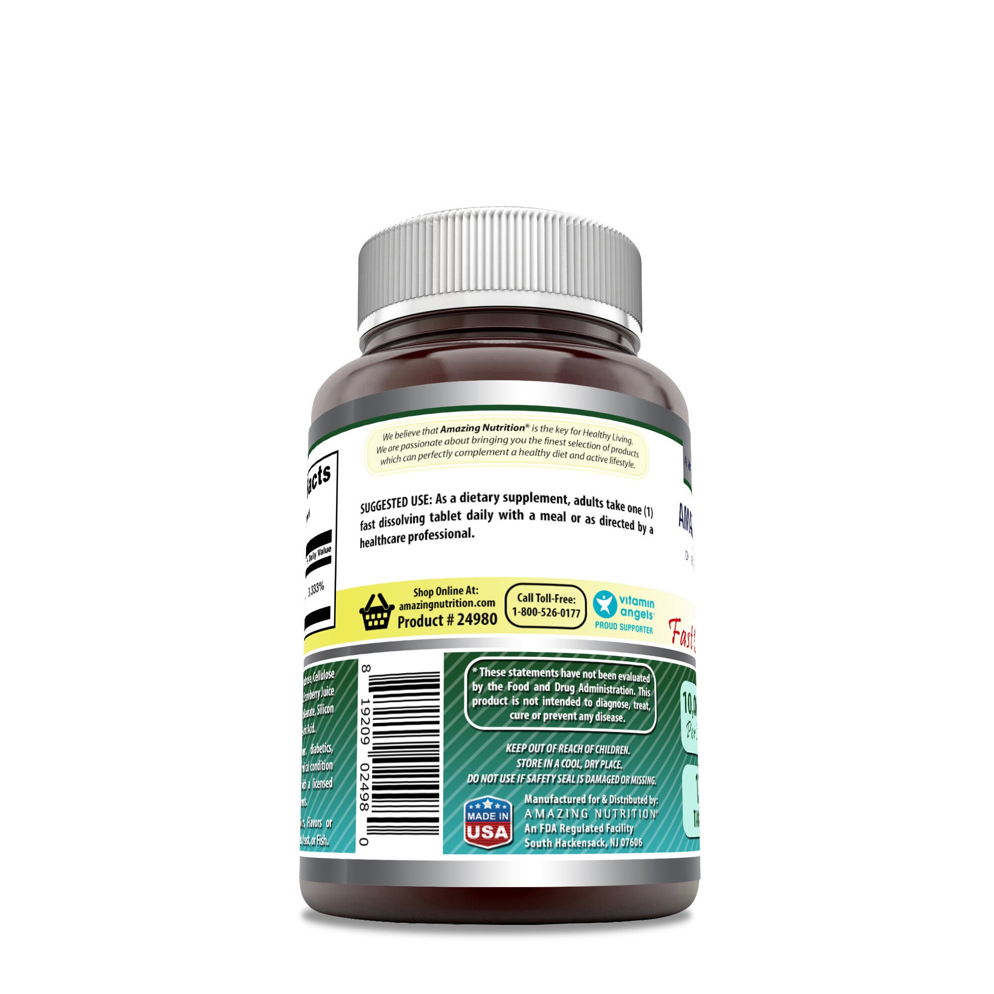 Biotin 10000mcg - Strawberry - 120 Tablets (120 Servings)  | GNC